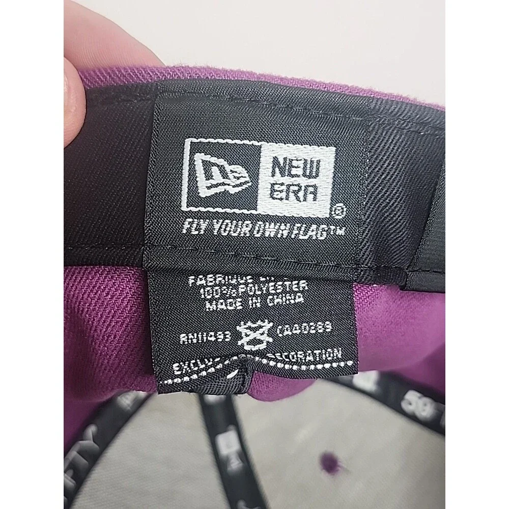 New Jersey New Era 59Fifty Purple Grape Hat Cap NJ Size 7 5/8 New